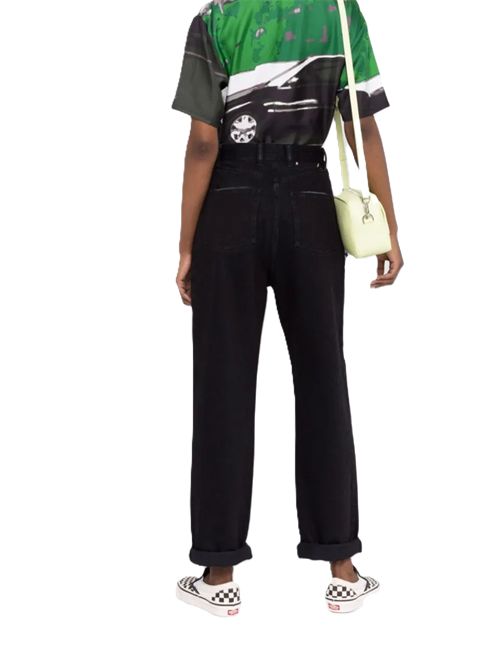 Golden Goose jeans washed Kim one dritti con applicazione Golden Goose | GWP00844P0006259010090100 BLACK